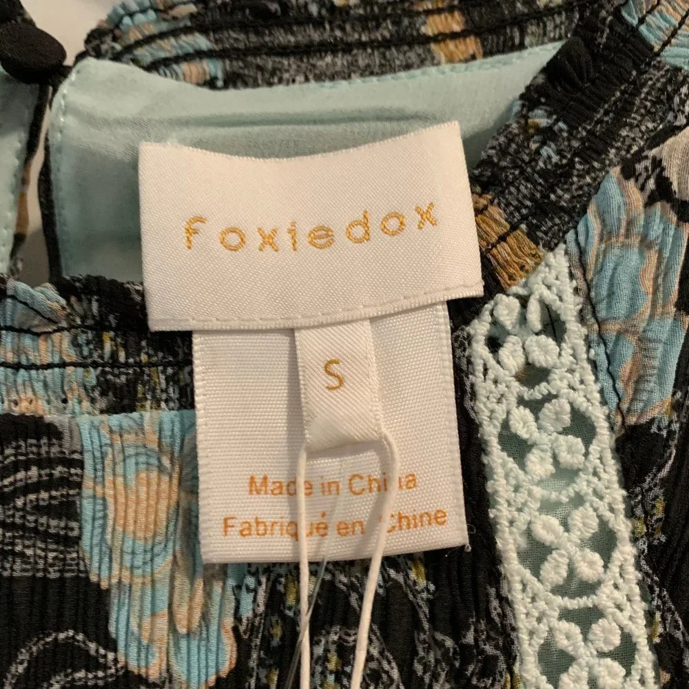 NWT Foxiedox Adora Boho Dress Cold Shoulder S NWT